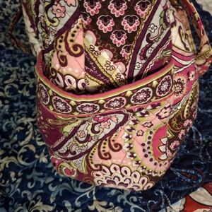 Vera Bradley Pink and Brown Paisley Travel Bag